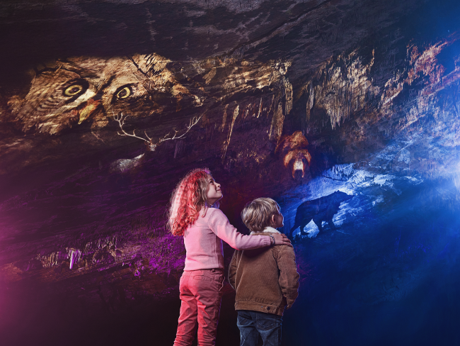 Spectacle souterrain Origin © Grottes de Han
