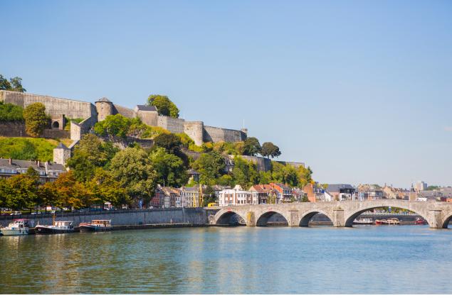 The Namur Citadel and the Jambes bridge