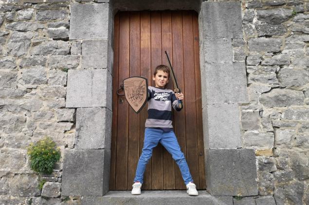 Child knight in Anthisnes Castle