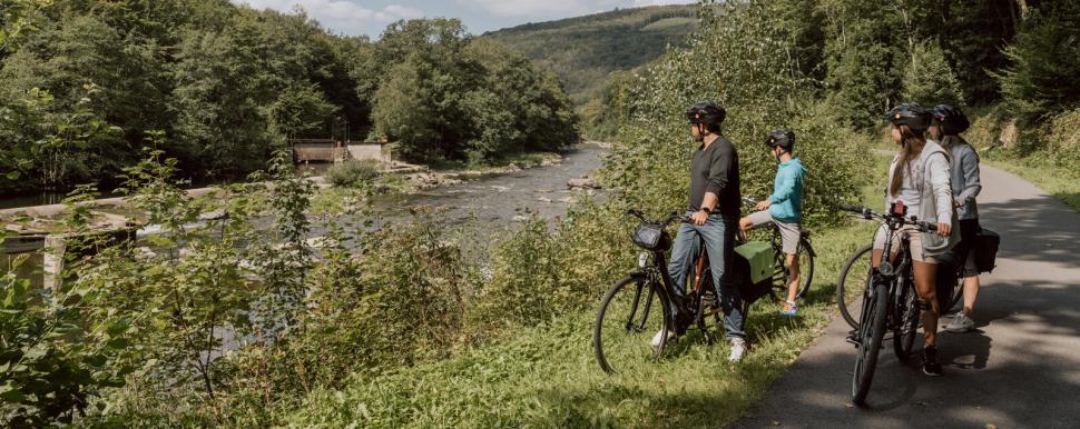 Radfahrer auf der Trans-Semoysienne von Hilde Lenaerts - Reed/Eurocyclo