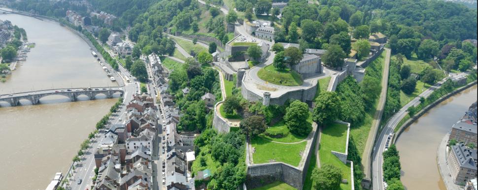Bird's eye view of Namur citadel
