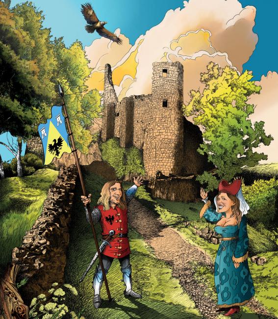 Poster van het middeleeuwse festival van Montaigle