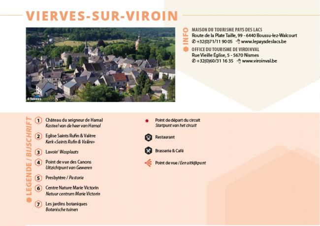 Legenda wandelkaartje Vierves - - copyright Plus Beaux Villages de Wallonie