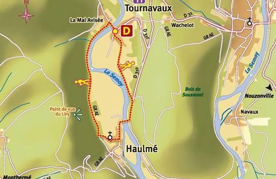 Tournavaux walk map - © Les Plus Beaux Villages de Wallonie