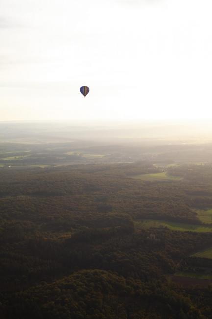 View from a hot-air balloon