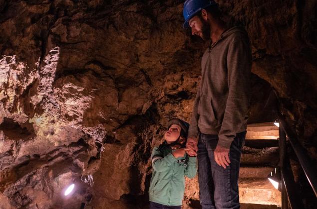 A family visit to the Cave of Comblain - L. Le Guen