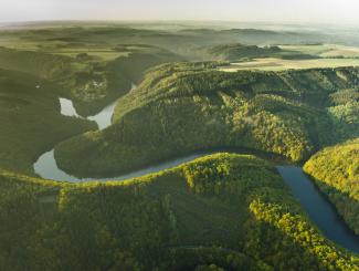 Vue aérienne sur le Parc Naturel des Deux Ourthes, par Raymond Clément