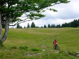 Foto von Pierre Pauquay auf seiner großen Durchquerung der Ardennen mit dem Mountainbike, von Pierre Pauquay